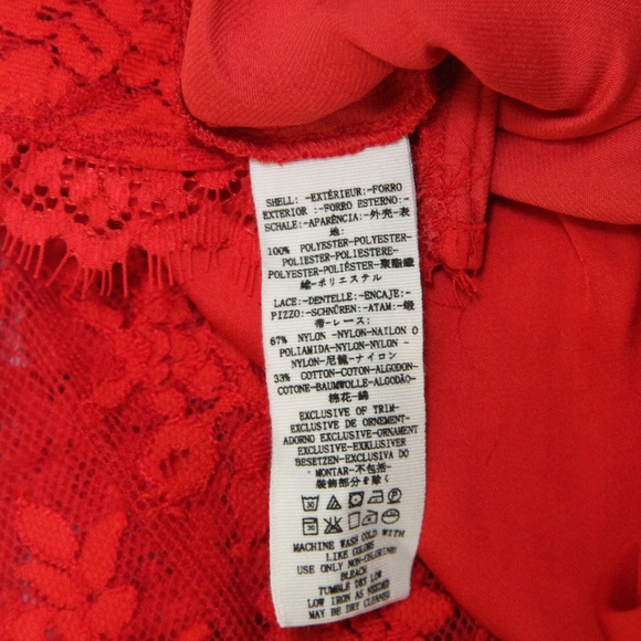 Free People Lace Tank Top Open Back Shirt Red - Picture 8 of 8